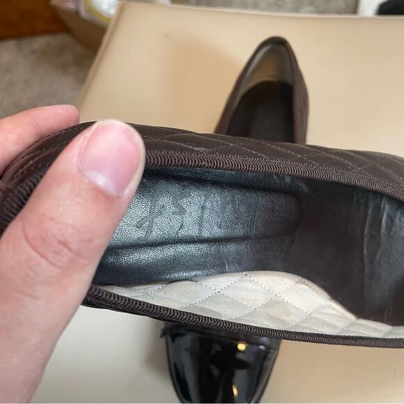 French Sole FS/NY Women’s Passport Ballet Quilted Flats Brown Size 7 - Picture 8 of 9